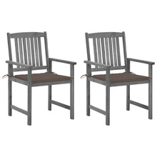 Tuinstoelen 2 St Met Kussens Massief Acaciahout Grijs 2