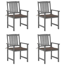 Tuinstoelen 4 St Met Kussens Massief Acaciahout Grijs Taupe