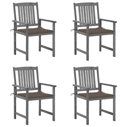 Tuinstoelen 4 St Met Kussens Massief Acaciahout Grijs Taupe