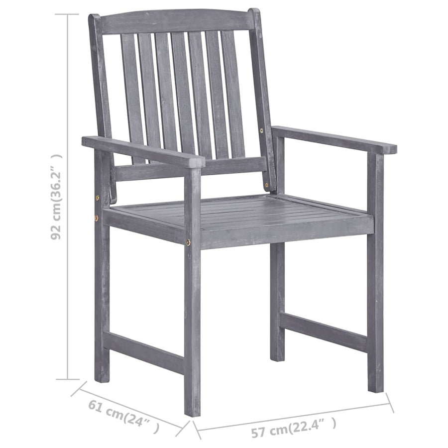 Tuinstoelen 4 St Met Kussens Massief Acaciahout Grijs Taupe