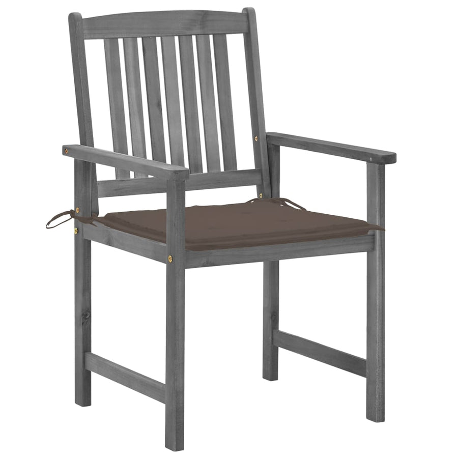 Tuinstoelen 4 St Met Kussens Massief Acaciahout Grijs Taupe