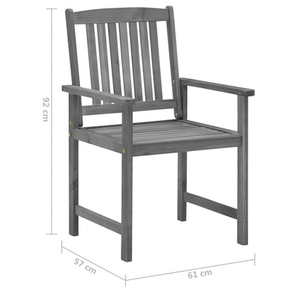 Tuinstoelen Met Kussens Massief Acaciahout Grijs 4 koningsblauw