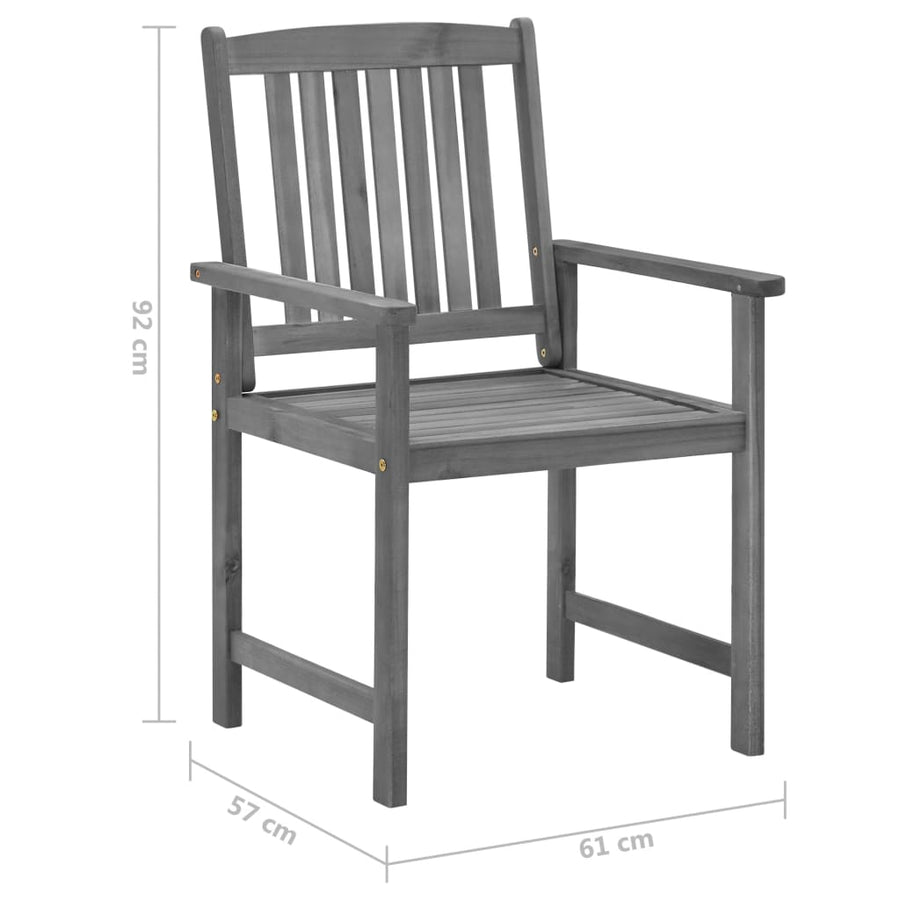 Tuinstoelen Met Kussens Massief Acaciahout Grijs 4 koningsblauw