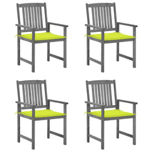 Tuinstoelen Met Kussens Massief Acaciahout Grijs 4