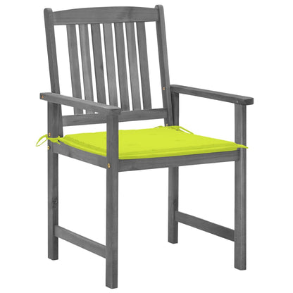 Tuinstoelen Met Kussens Massief Acaciahout Grijs 4