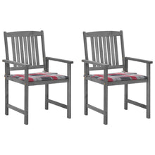 Tuinstoelen 2 St Met Kussens Massief Acaciahout Grijs 2