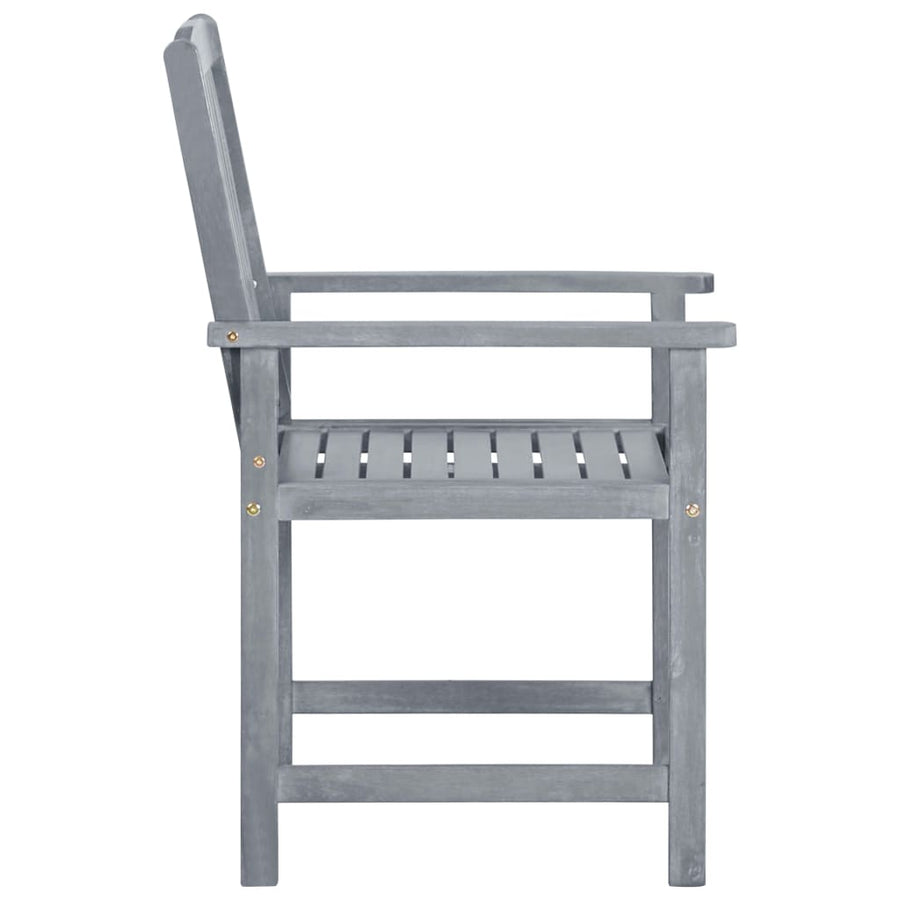 Tuinstoelen 2 St Met Kussens Massief Acaciahout Grijs 2