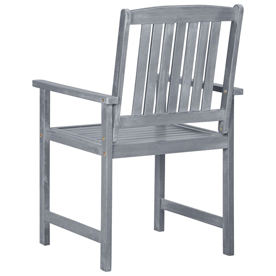 Tuinstoelen 2 St Met Kussens Massief Acaciahout Grijs 2