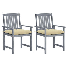 Tuinstoelen 2 St Met Kussens Massief Acaciahout Grijs 2