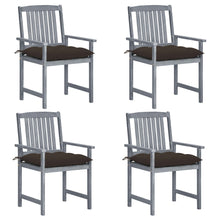 Tuinstoelen Met Kussens Massief Acaciahout Grijs 4 Taupe