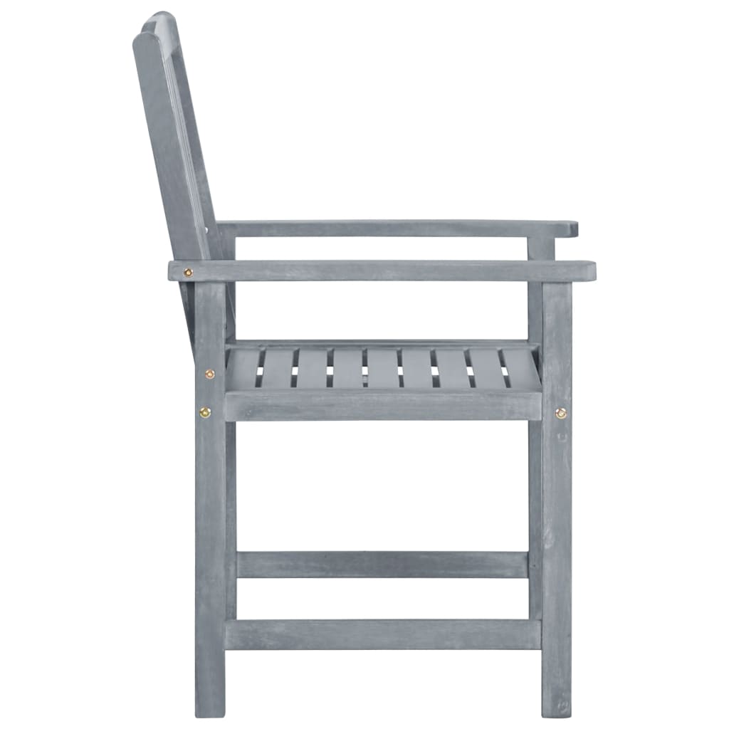Tuinstoelen Met Kussens Massief Acaciahout Grijs 4 Taupe