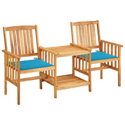 Tuinset massief acaciahout blauw