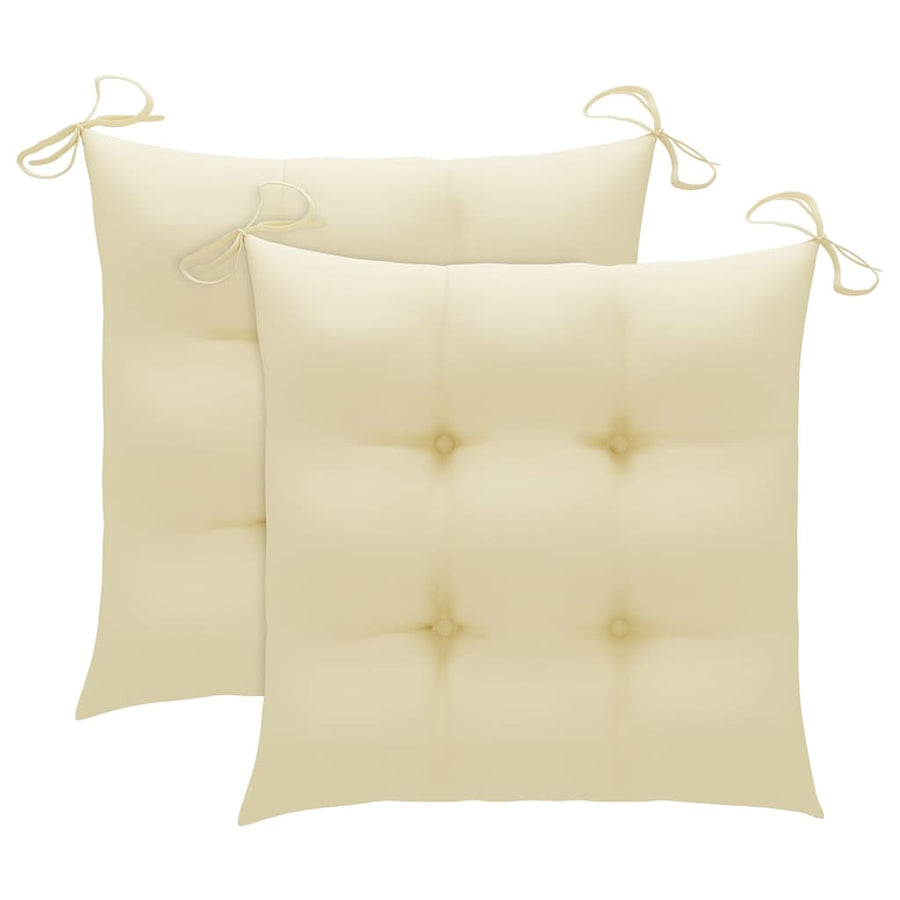 Tuinstoelen Met Tafeltje En Kussens Massief Acaciahout 1 Crème
