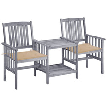 Tuinstoelen Met Tafeltje En Kussens Massief Acaciahout Beige