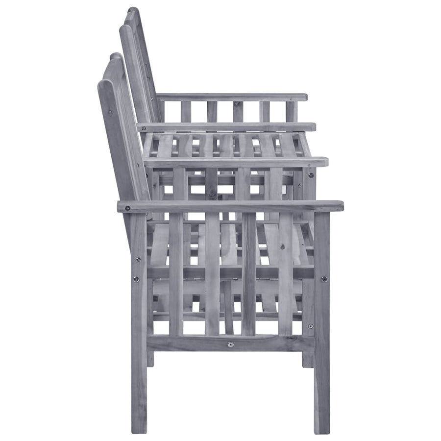 Tuinstoelen Met Tafeltje En Kussens Massief Acaciahout Blauw