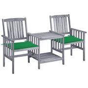 Tuinset massief acaciahout grijs groen