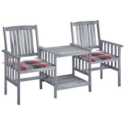 Tuinset massief acaciahout grijs