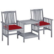 Tuinset massief acaciahout grijs
