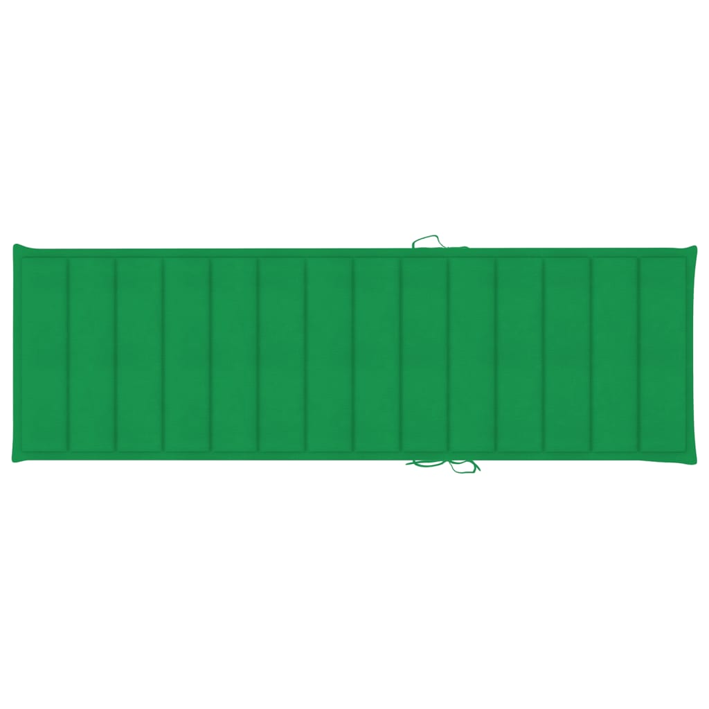 Ligbed Met Kussen Massief Acaciahout Groen