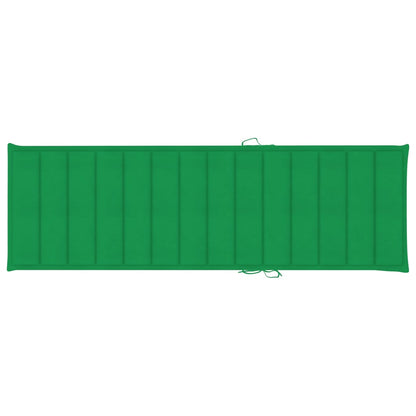 Ligbed Met Kussen Massief Acaciahout Groen