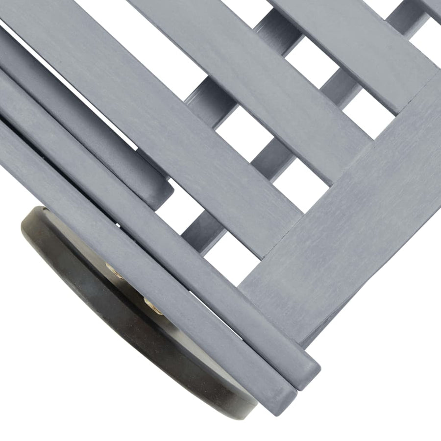 Ligbed Met Kussen Massief Acaciahout Rood ruitpatroon