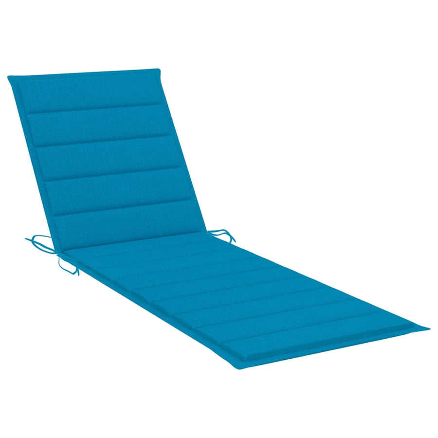 Ligbed 2-Persoons Met Kussens Massief Acaciahout 200 x 123 x 85 cm Blauw