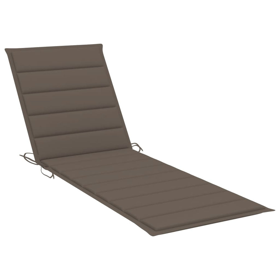 Ligbed 2-Persoons Met Kussens Massief Acaciahout 200 x 123 x 85 cm Taupe