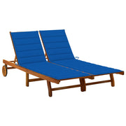 Ligbed 2-persoons 200x123x85 cm massief acaciahout