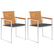 Tuinstoelen 2 St Met Kussens Massief Acaciahout En Staal 1 Antraciet
