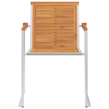 Tuinstoelen 2 St Met Kussens Massief Acaciahout En Staal 1 Antraciet