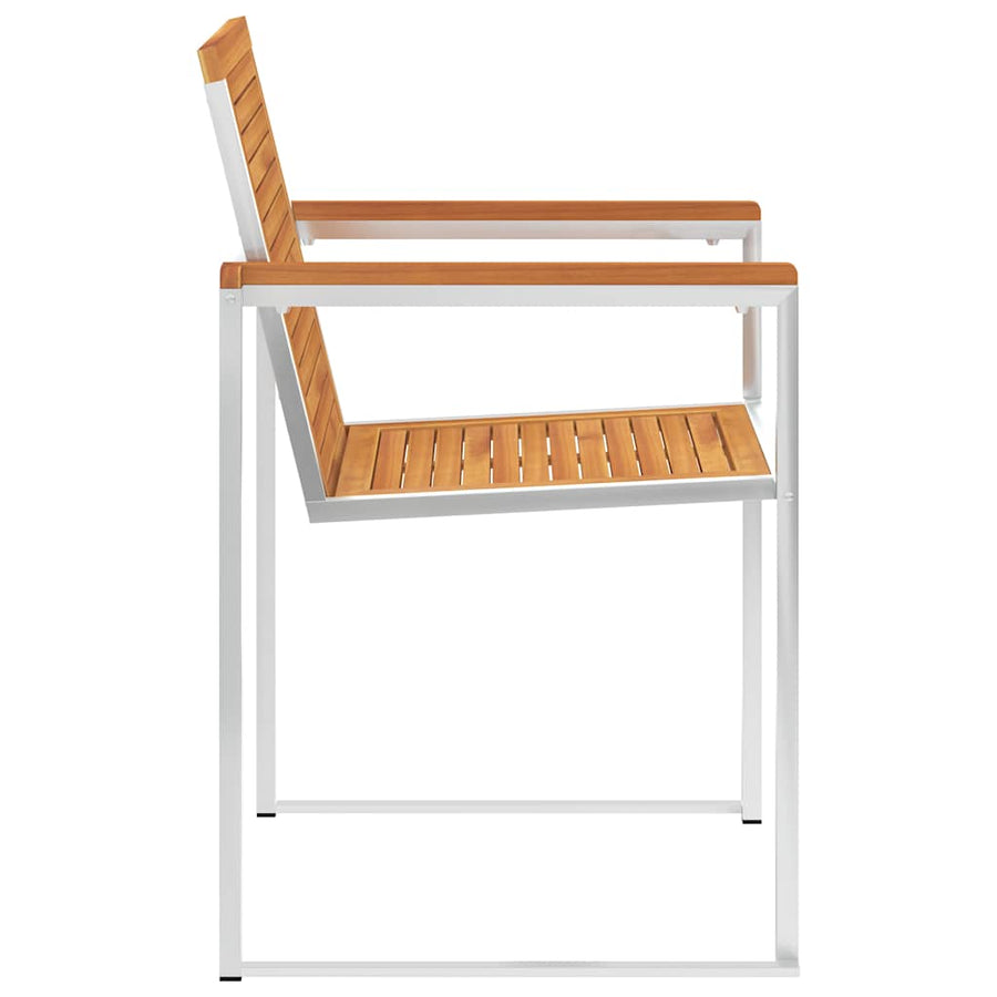 Tuinstoelen 2 St Met Kussens Massief Acaciahout En Staal Zwart