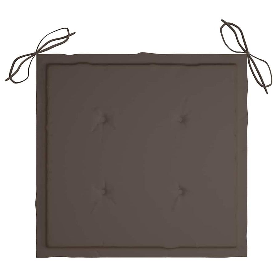 Tuinstoelen 2 St Met Kussens Massief Acaciahout En Staal Taupe