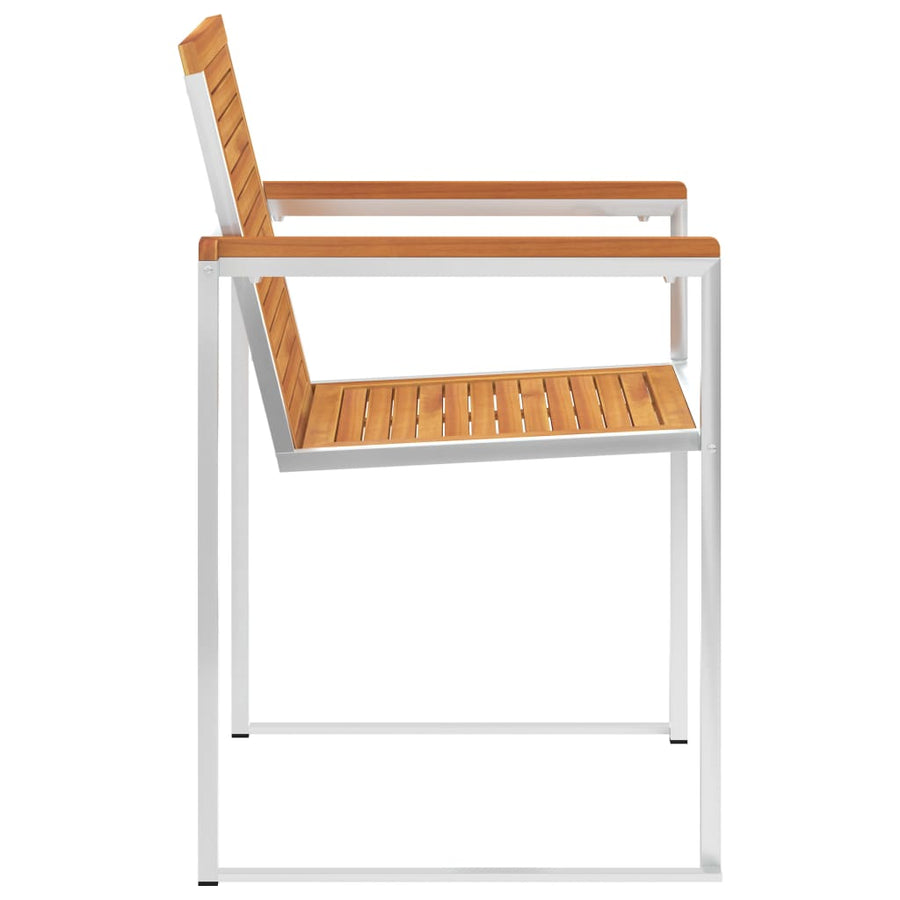 Tuinstoelen 2 St Met Kussens Massief Acaciahout En Staal 1 Antraciet