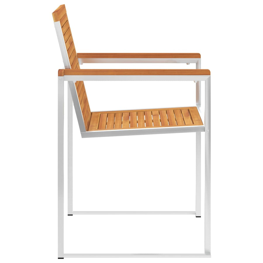 Tuinstoelen 2 St Met Kussens Massief Acaciahout En Staal 1 Taupe