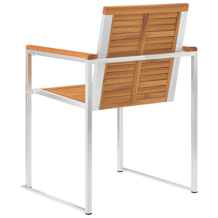 Tuinstoelen 2 St Met Kussens Massief Acaciahout En Staal 1 Taupe