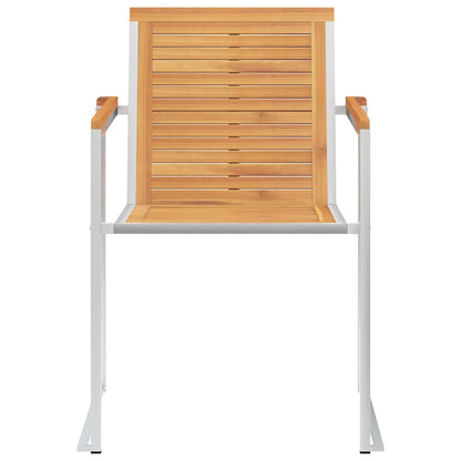 Tuinstoelen 2 St Met Kussens Massief Teakhout En Staal Zwart