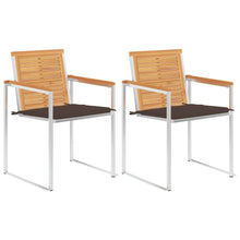 Tuinstoelen 2 St Met Kussens Massief Teakhout En Staal Taupe