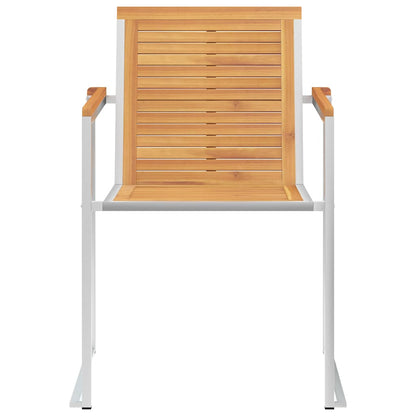 Tuinstoelen 2 St Met Kussens Massief Teakhout En Staal koningsblauw