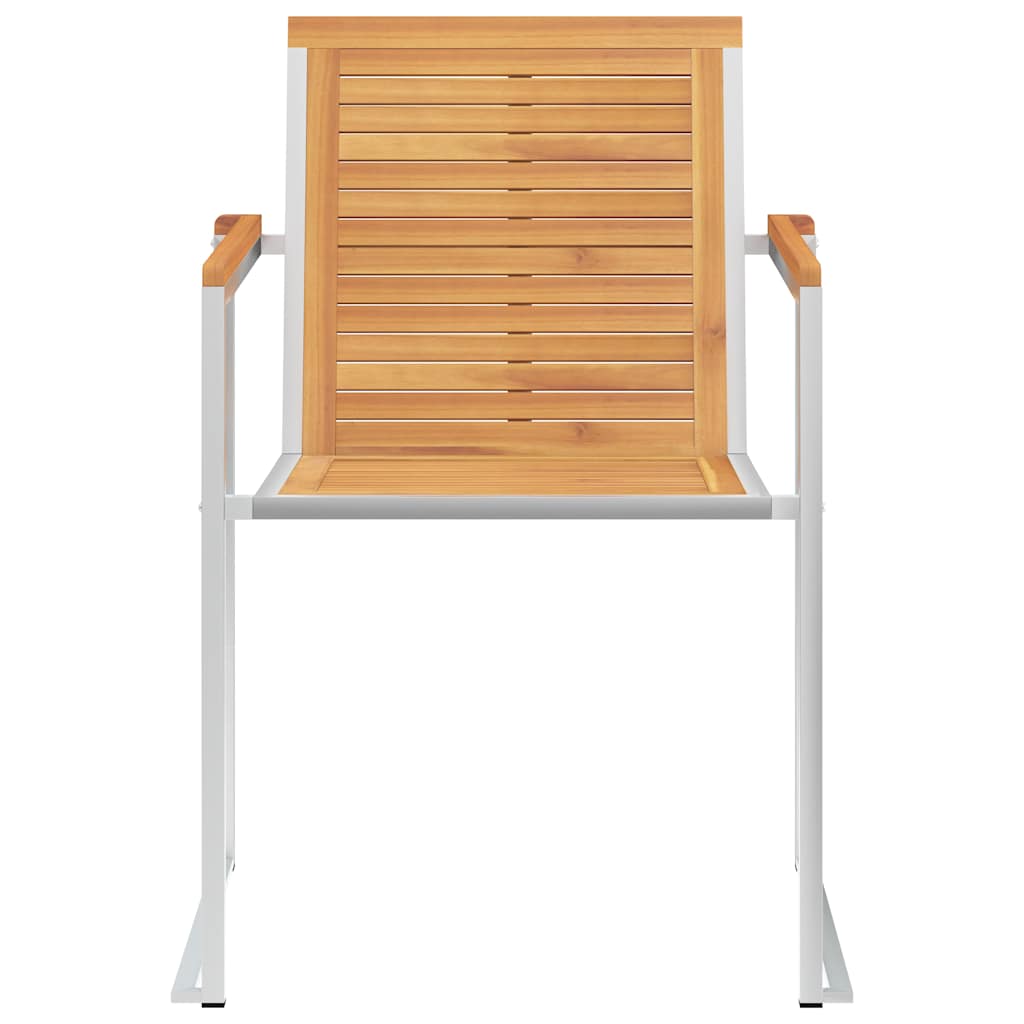 Tuinstoelen 2 St Met Kussens Massief Teakhout En Staal Heldergroen