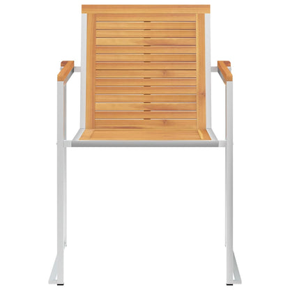 Tuinstoelen 2 St Met Kussens Massief Teakhout En Staal Heldergroen