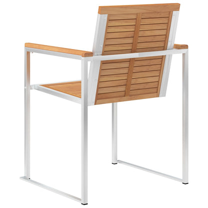 Tuinstoelen 2 St Met Kussens Massief Teakhout En Staal Groen