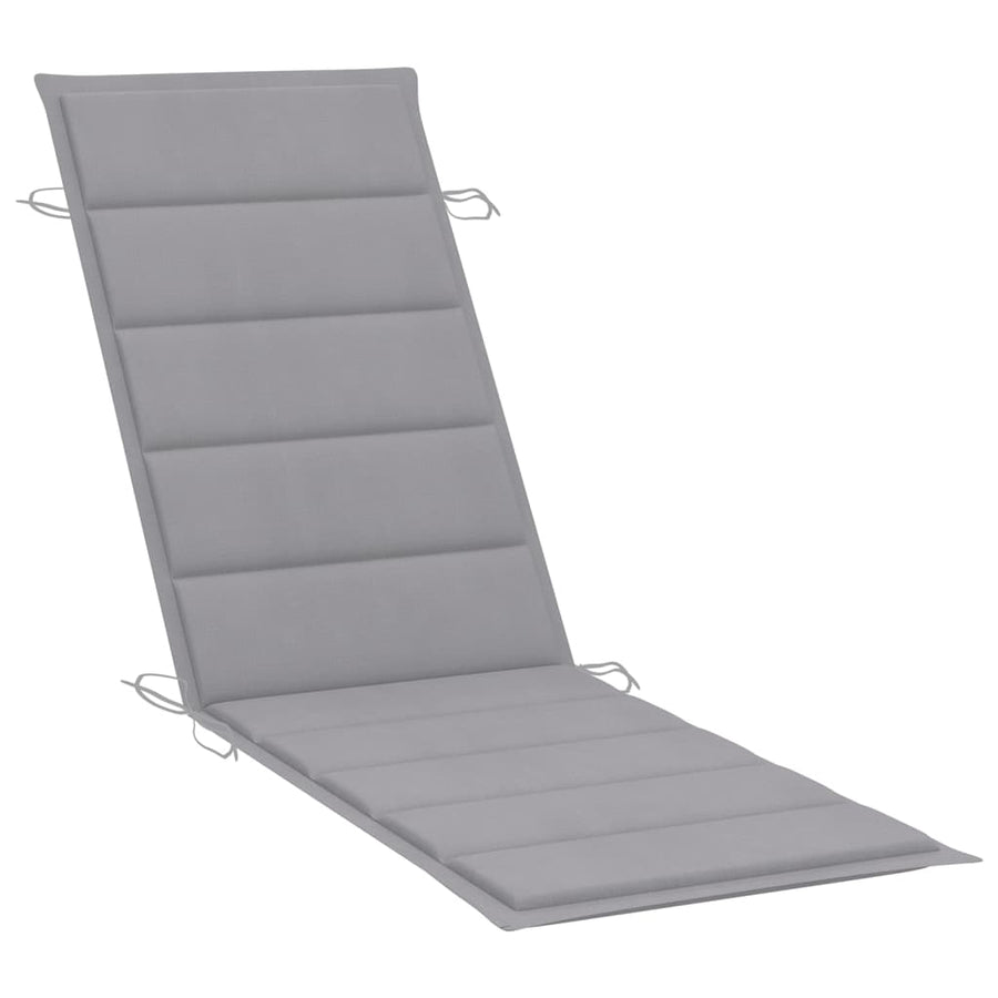 Ligbed Met Kussen Massief Acaciahout Grijs 1 ligbed