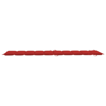 Ligbed Met Kussen Massief Acaciahout 1 Rood 1 ligbed