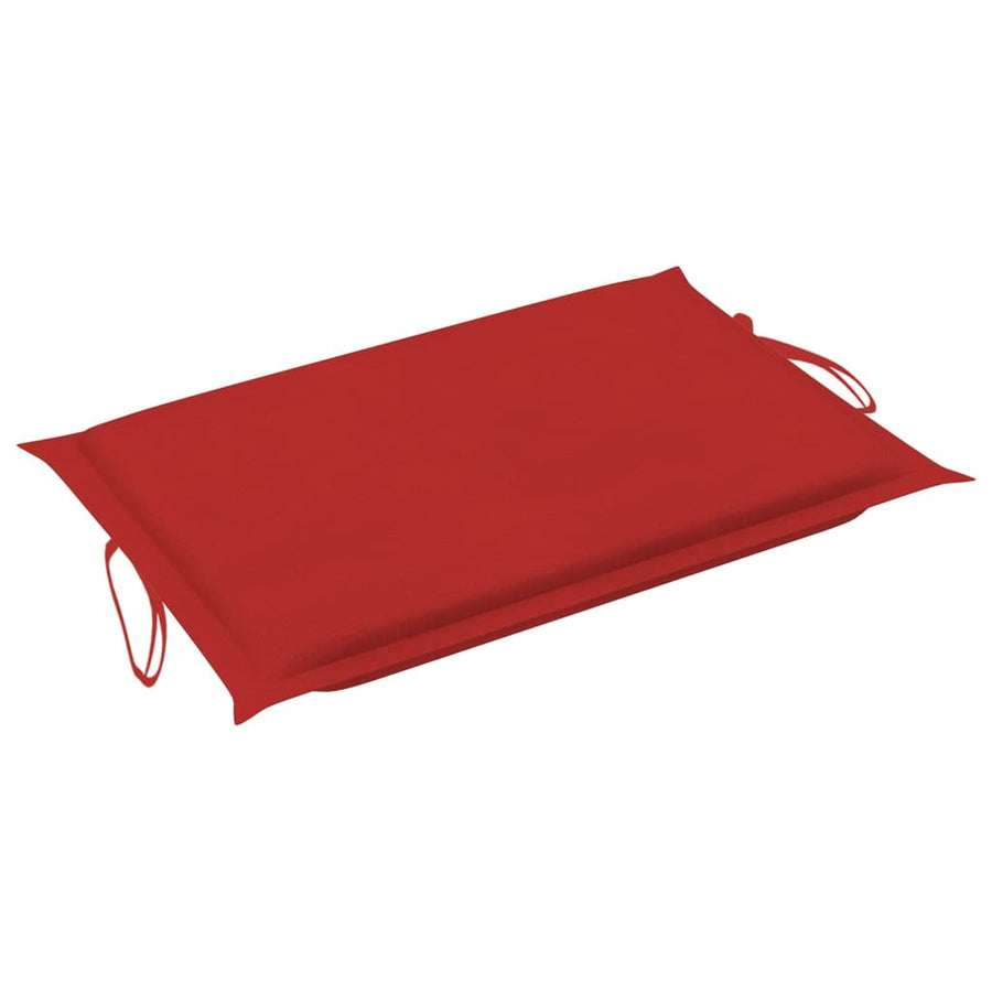 Ligbed Met Kussen Massief Acaciahout 1 Rood 1 ligbed