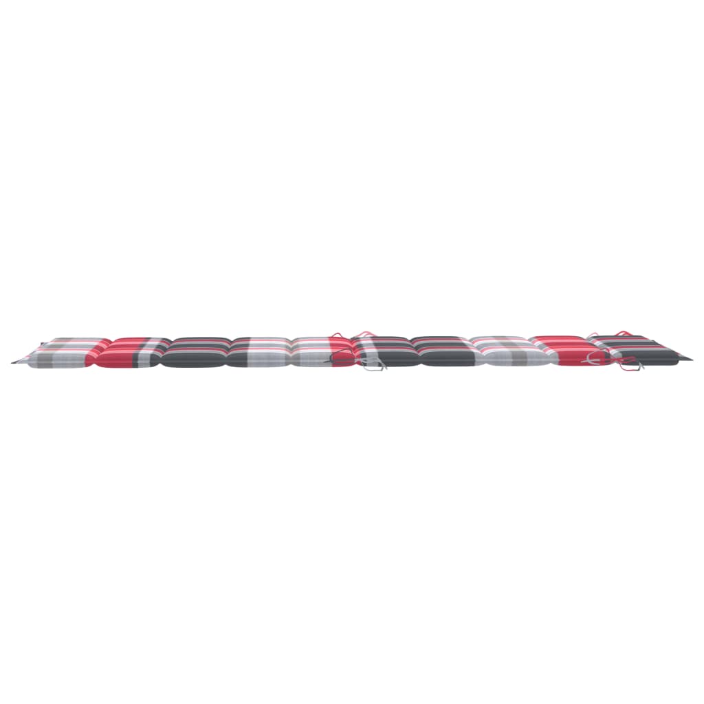 Ligbed Met Kussen Massief Acaciahout Rood ruitpatroon 1 ligbed