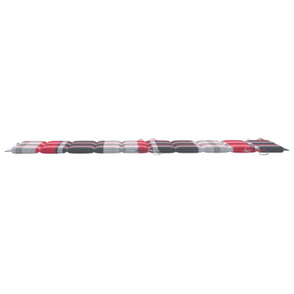 Ligbed Met Kussen Massief Acaciahout Rood ruitpatroon 1 ligbed
