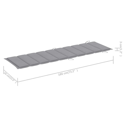 Ligbed Met Tafeltje En Kussen Massief Acaciahout 1 Grijs 1 ligbed met tafel