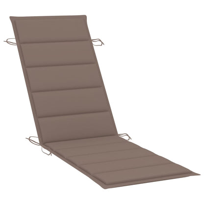 Ligbed Met Tafeltje En Kussen Massief Acaciahout Taupe 1 ligbed met tafel
