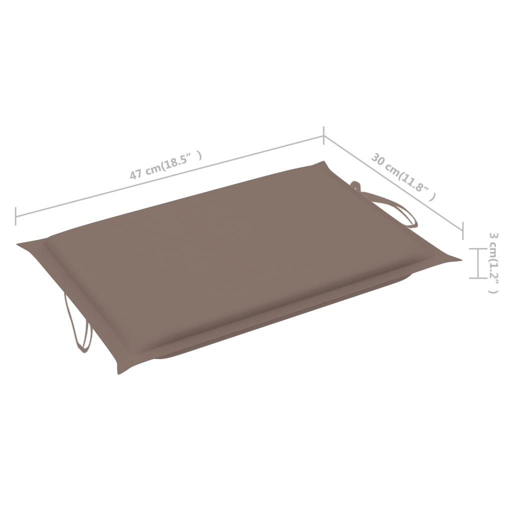 Ligbed Met Tafeltje En Kussen Massief Acaciahout Taupe 1 ligbed met tafel