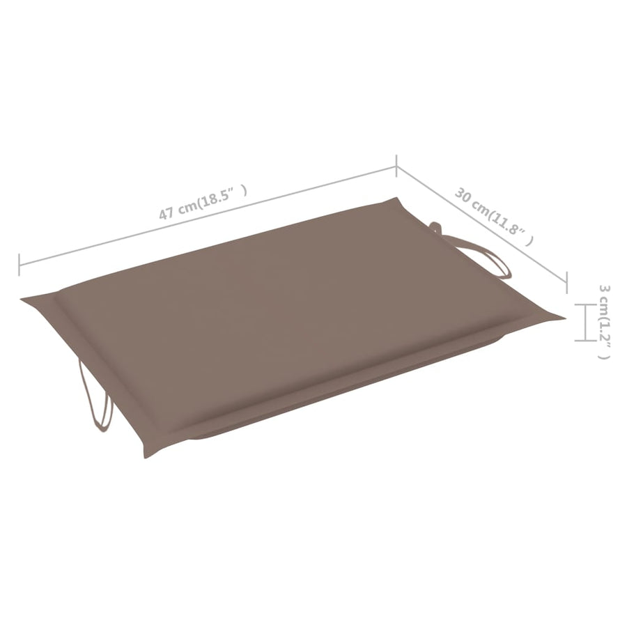 Ligbed Met Tafeltje En Kussen Massief Acaciahout Taupe 1 ligbed met tafel